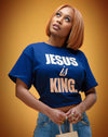 Jesus Is King Tee (Navy/Natural)