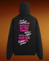 WOMAN OF GOD (LOVE PROTECT RESPECT) HOODIE BLACK/PINK/PEACH