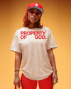 **GOD IS LOVE COLLECTION** Property of God Tee (Natural/Red)