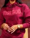 Monochromatic Just God Hoodie (Wine)