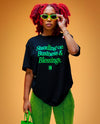 Standing on Business and Blessings Tee (Black/Green)