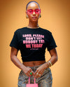 Lord, Please Don't Let Nobody Try Me Today Tee (Black/Pink)