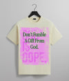 Don't Fumble A Gift From God Overlay Tee (Natural/Pink/Green)