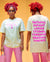 God Is Tee (Front+ Back) (Natural/Pink)