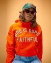 Faithful Lightweight Hoodie Orange/Cream